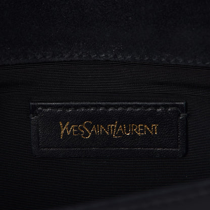 Saint Laurent Textured Patent Classic Y Ligne Clutch Black 6 of 8