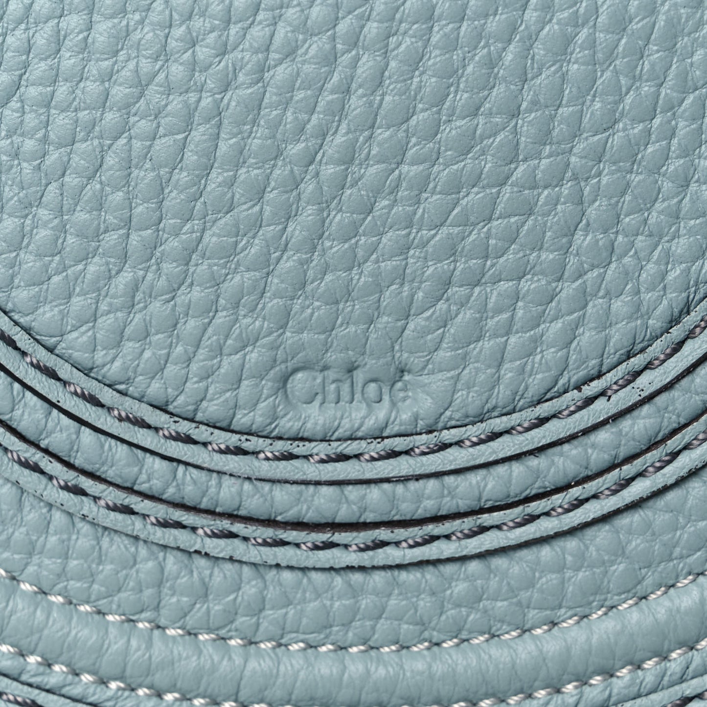 Calfskin Mini Marcie Round Crossbody Bag Rainy Blue