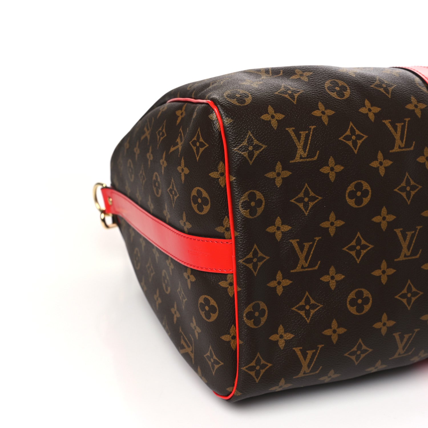 Louis Vuitton Calfskin Monogram Keepall Bandouliere 50 Coquelicot 7 of 8