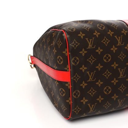 Louis Vuitton Calfskin Monogram Keepall Bandouliere 50 Coquelicot 7 of 8