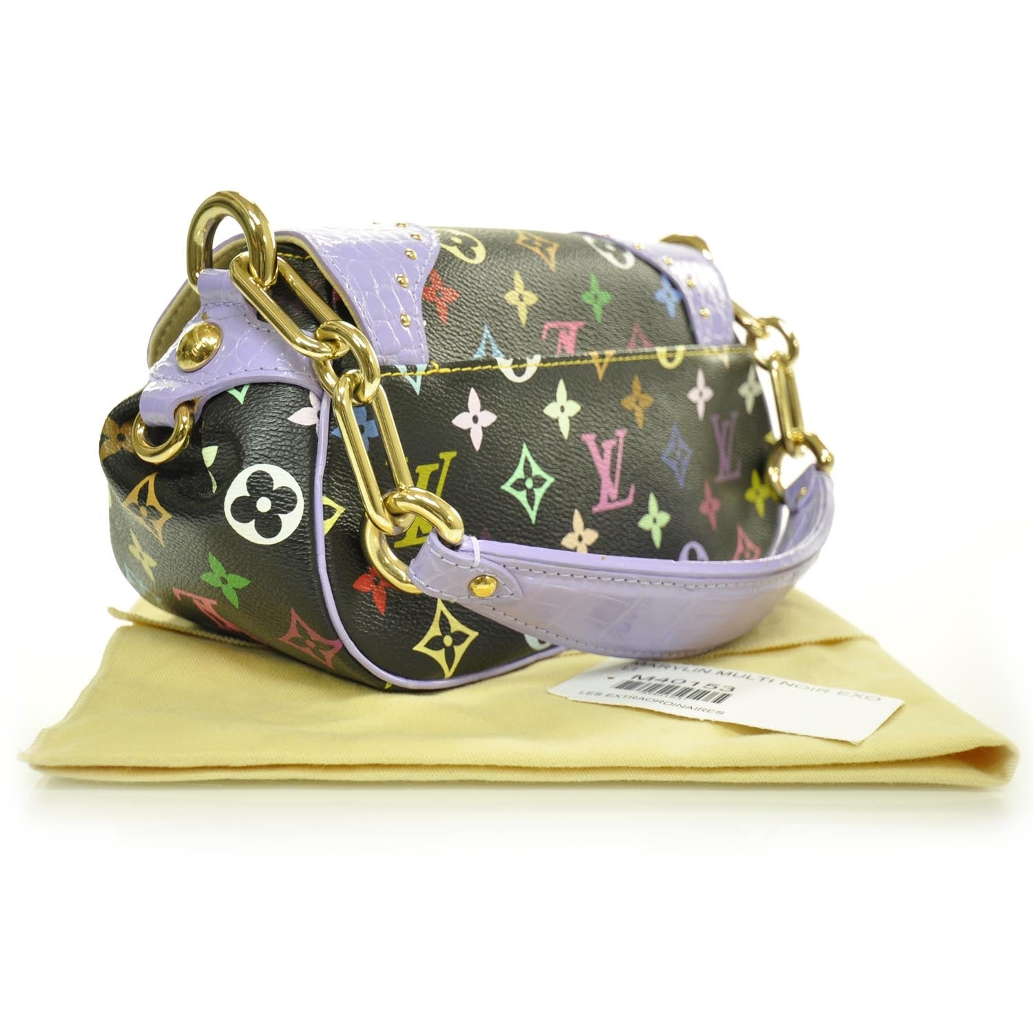 Louis Vuitton Monogram Multicolor Alligator Marilyn Black 2 of 10