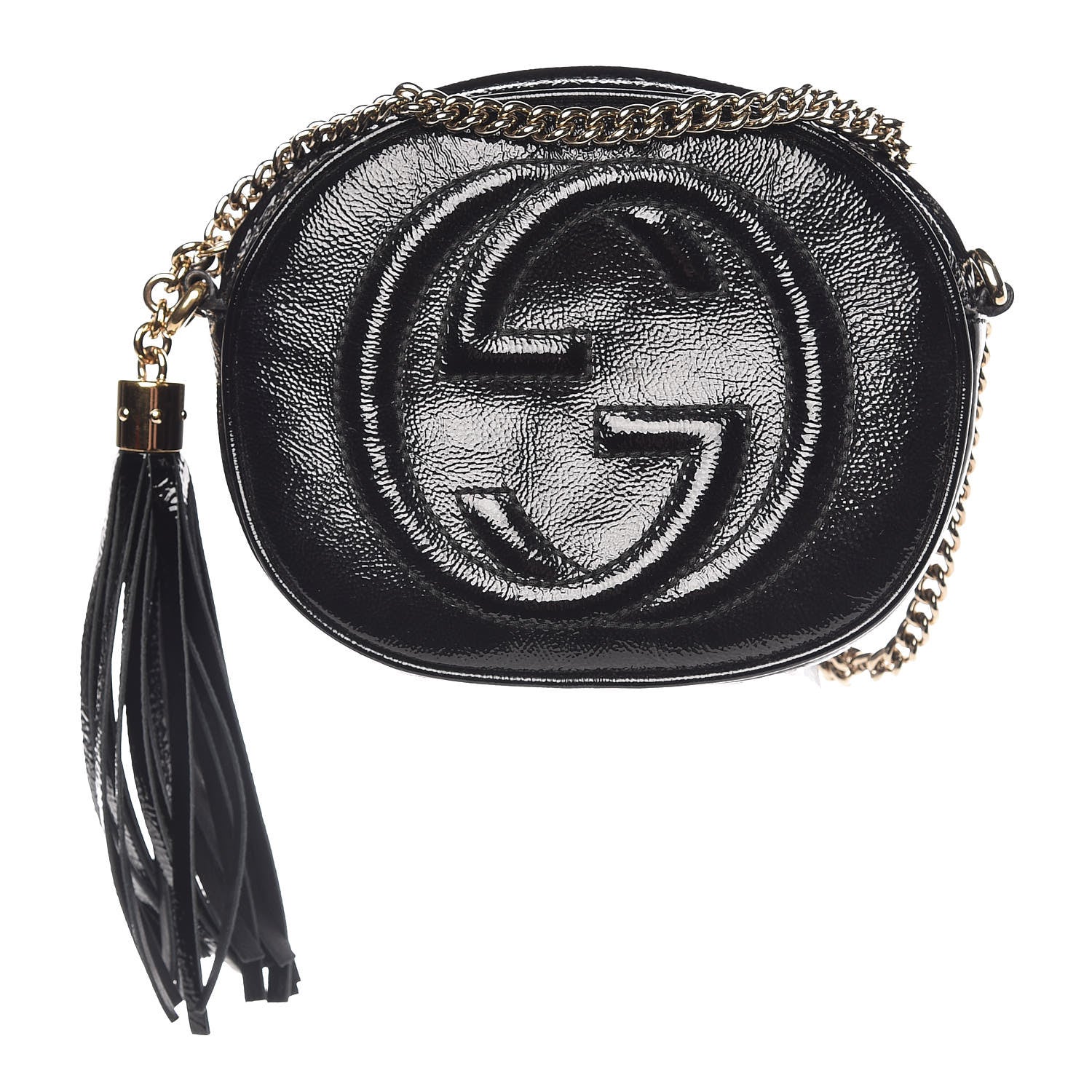 Gucci Patent Mini Soho Chain Bag Black 1 of 10