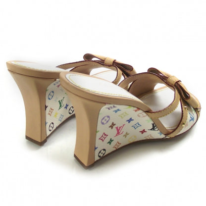 Louis Vuitton Monogram Multicolor Wedges 37.5 White 2 of 7