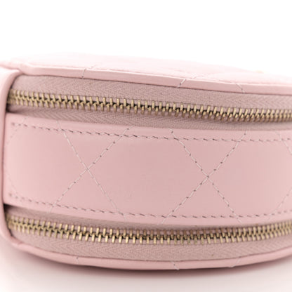 Chanel Lambskin Quilted Round Handle With Care Vanity With Chain Pink 11 of 13