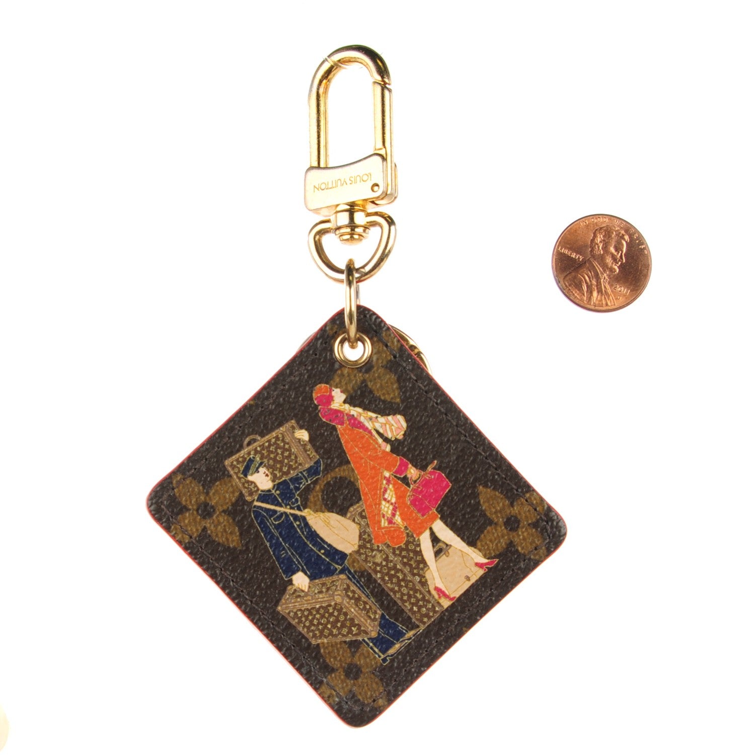 Louis Vuitton Monogram Illustre Groom Bag Charm Key Ring 2 of 6