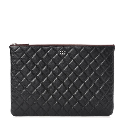 Chanel Caviar Quilted Large Cosmetic Case Black 1 of 6