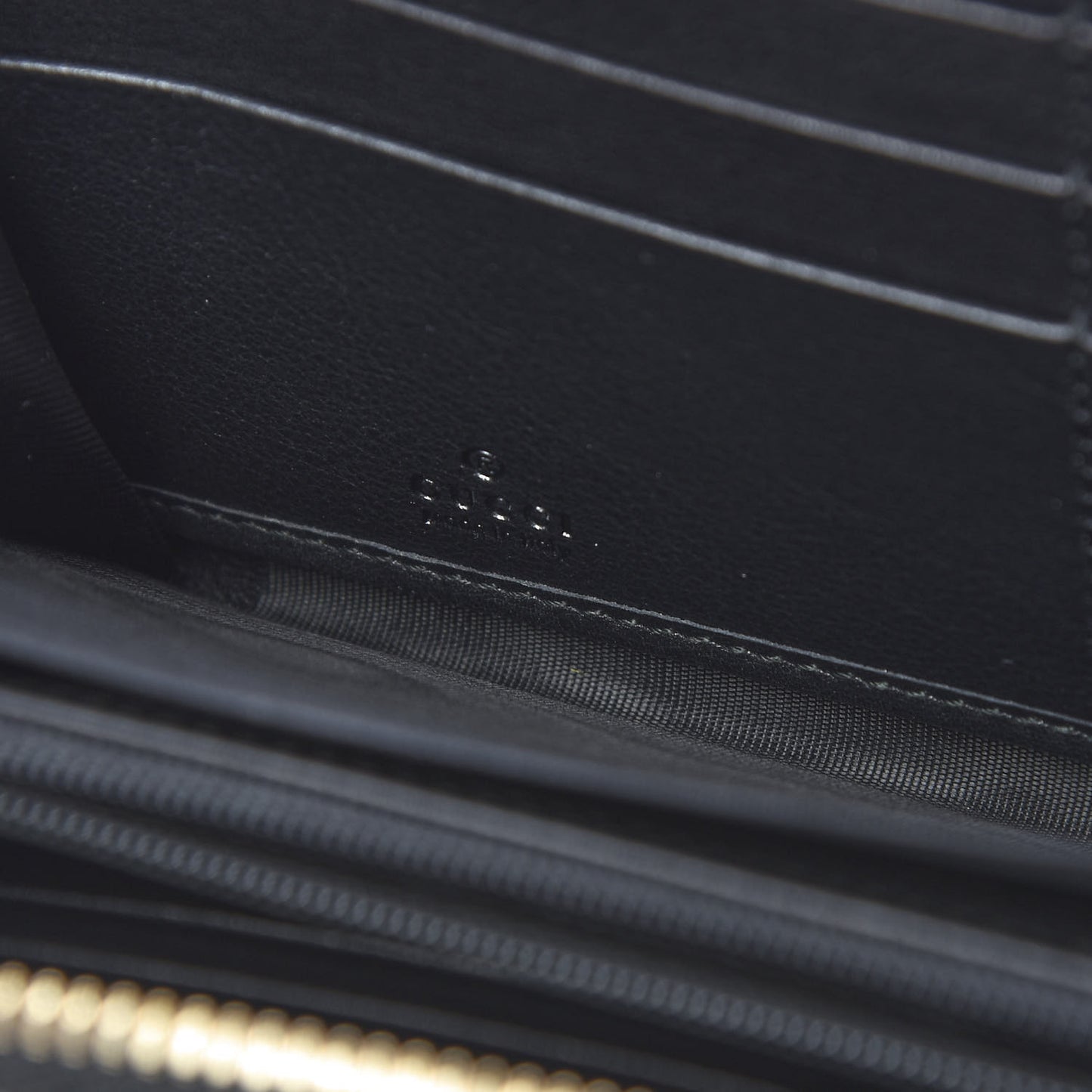 Guccissima Signature Microguccissima Bree Zip Around Wallet Black