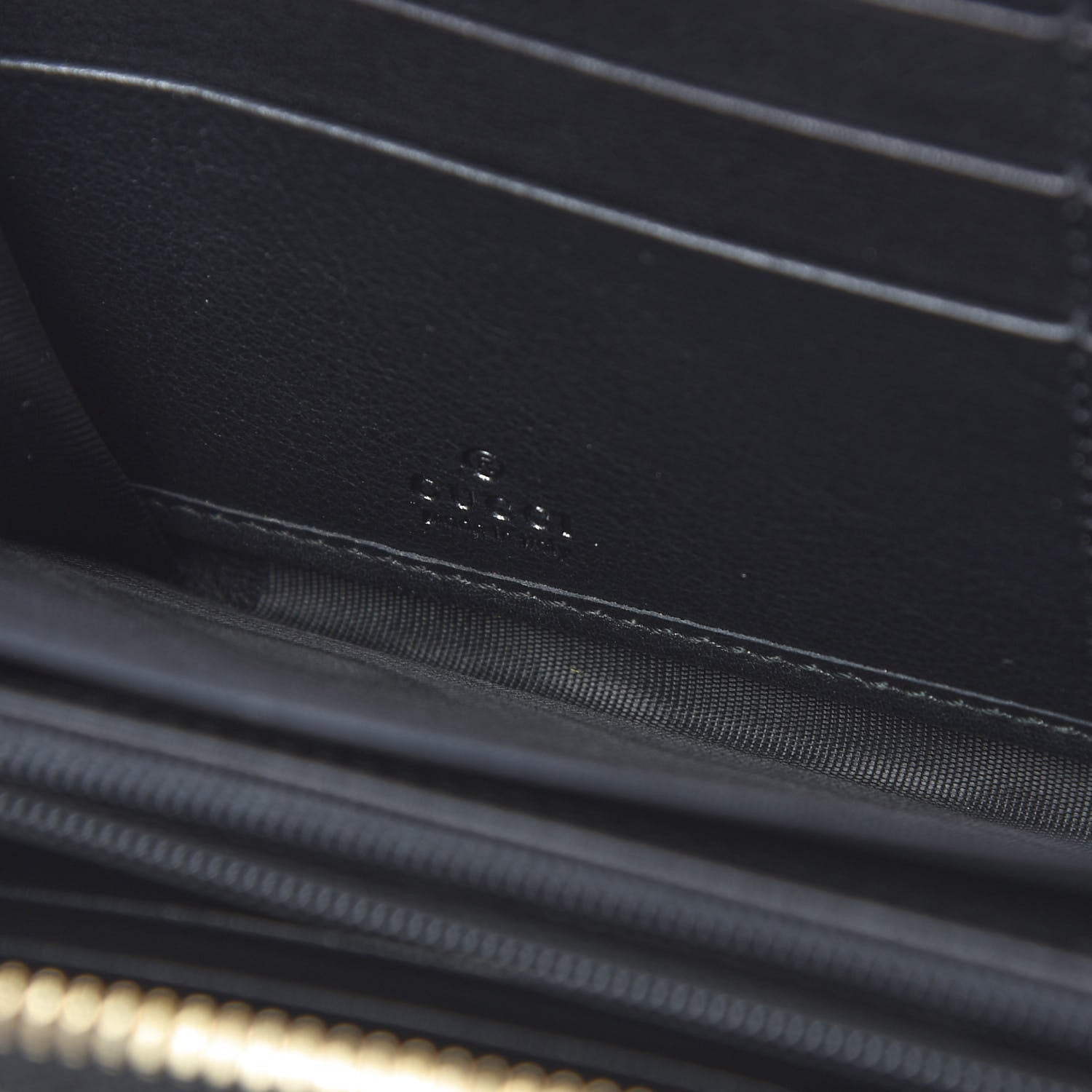 Gucci Guccissima Signature Microguccissima Bree Zip Around Wallet Black 8 of 10