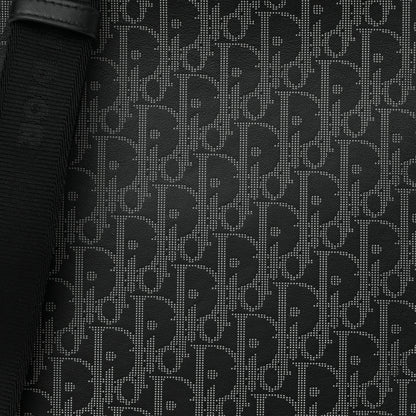 Christian Dior Calfskin Oblique Galaxy Perforated Marsupio World Tour Pelle Sling Black White 8 of 10