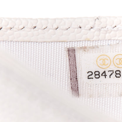Chanel Caviar Quilted Card Holder White 9 of 14