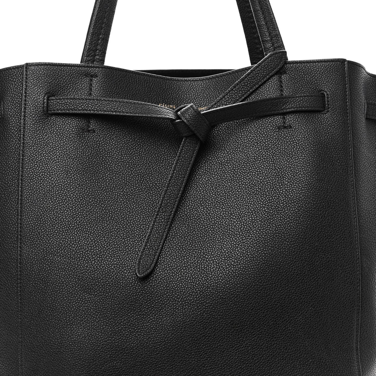 Soft Grained Calfskin Small Belt Cabas Phantom Black