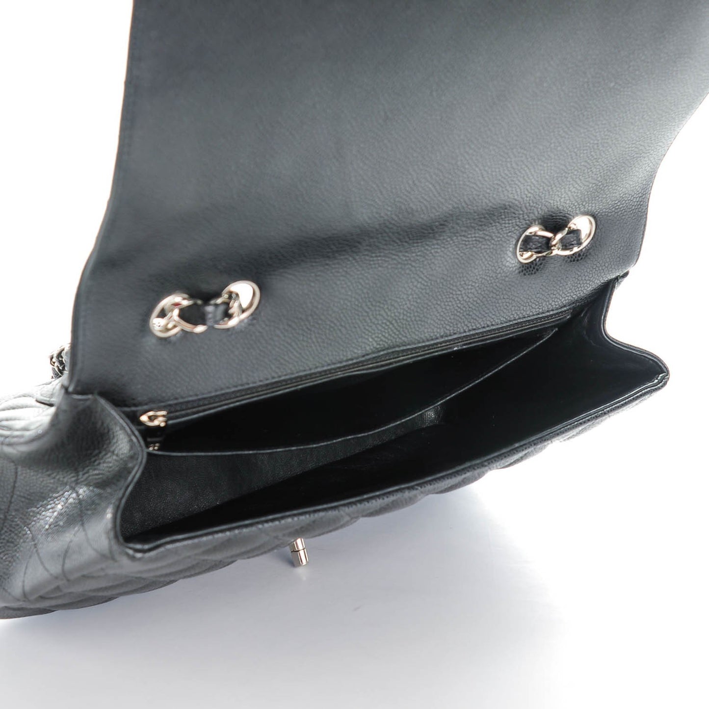 Caviar Quilted Jumbo Single Flap Black
