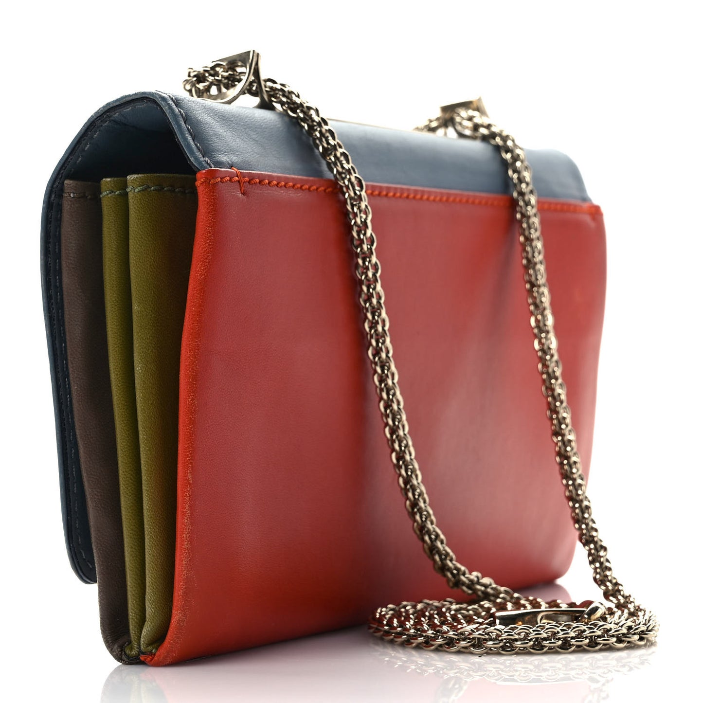 Nappa Colorblock Va Va Voom Shoulder Bag Sky Blue