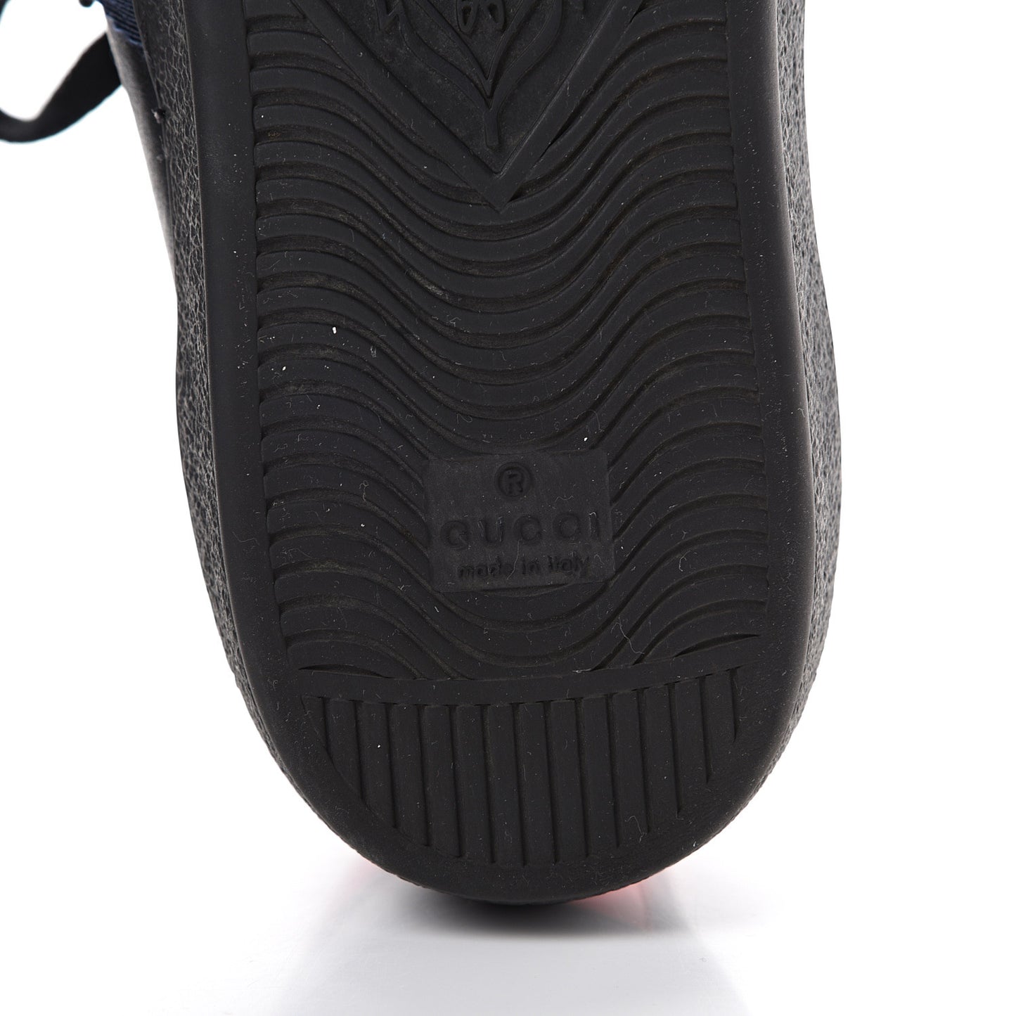 Calfskin Miro Soft Web Bee Embroidered Mens Ace High Top Sneakers 9.5 Black