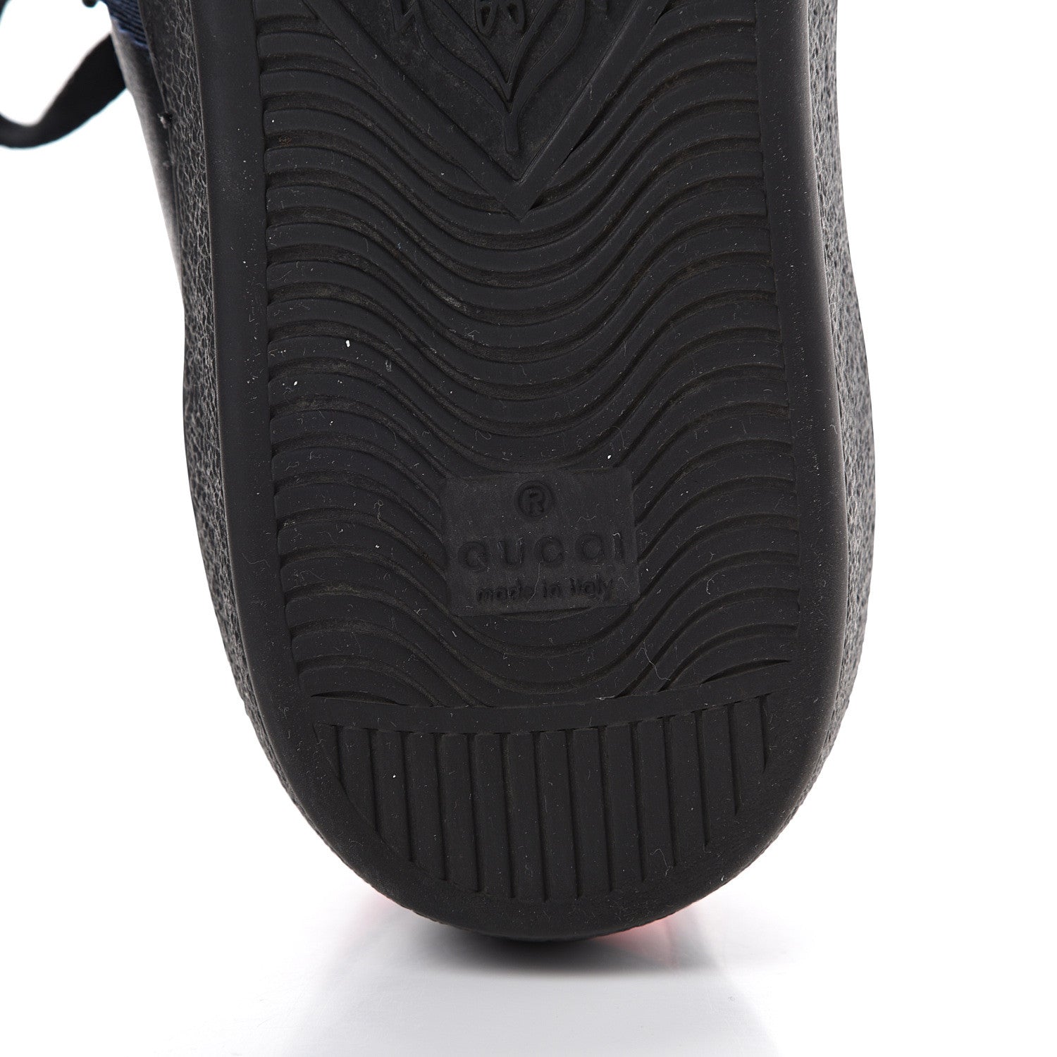 Gucci Calfskin Miro Soft Web Bee Embroidered Mens Ace High Top Sneakers 9.5 Black 6 of 12
