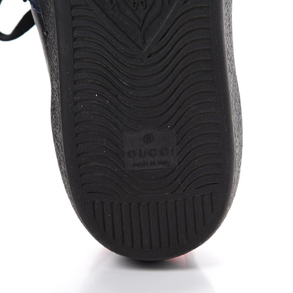 Gucci Calfskin Miro Soft Web Bee Embroidered Mens Ace High Top Sneakers 9.5 Black 6 of 12