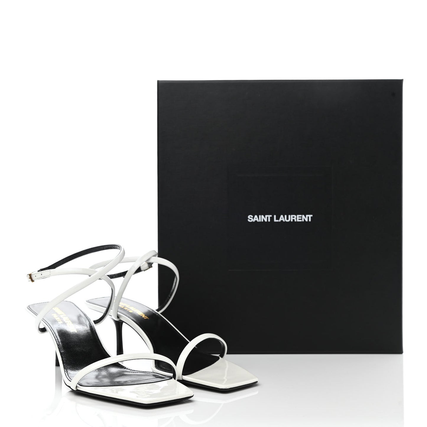 Calfskin Patent Nuit 55 Sandals 37 Bright White