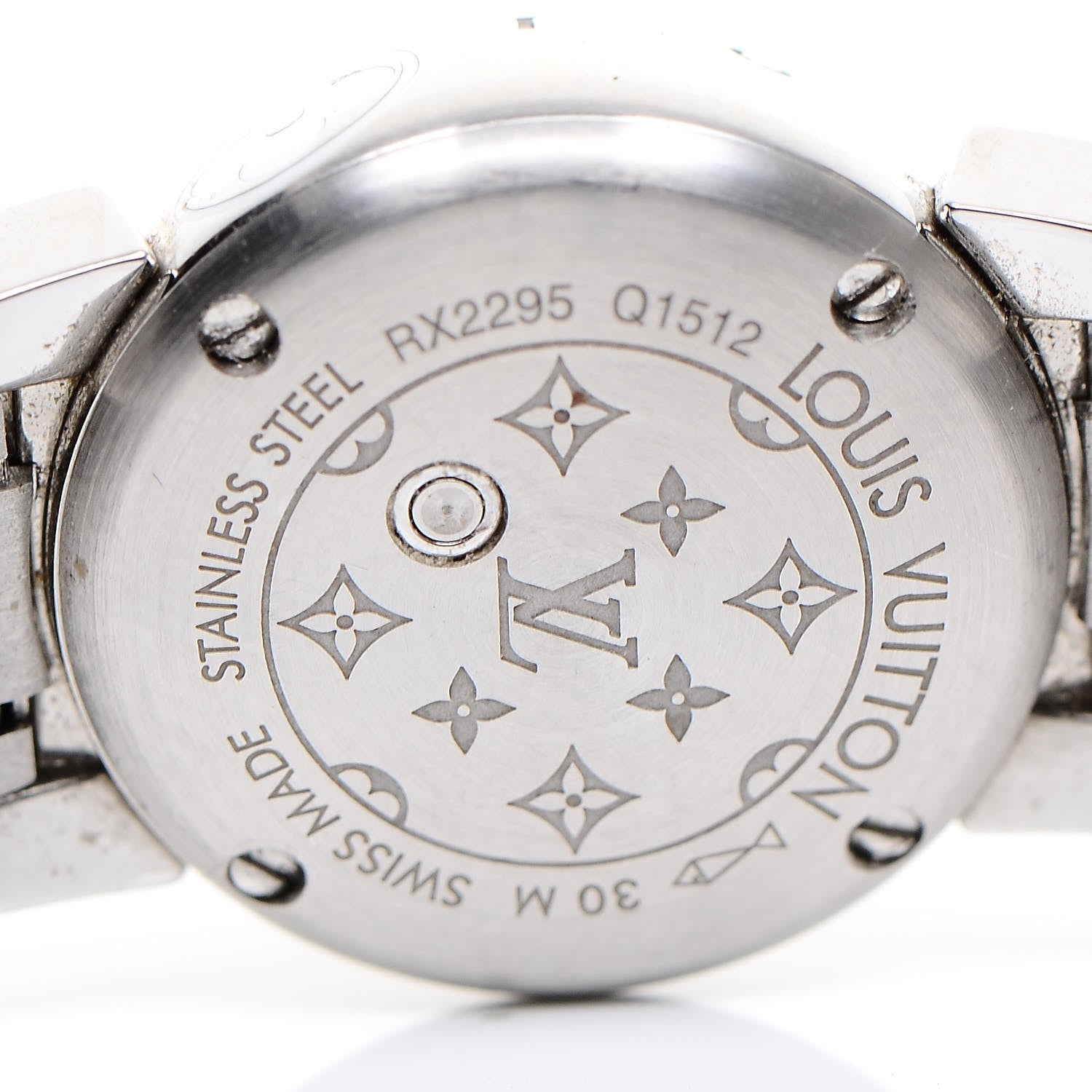 Louis Vuitton Stainless Steel Mother of Pearl 18mm Tambour Bijou Quartz Watch 5 of 7