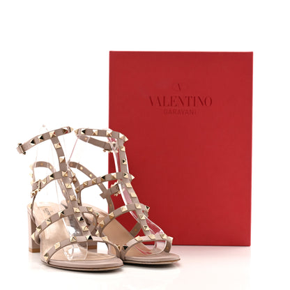 Valentino Garavani Calfskin Rockstud 60mm City Sandals 40 Poudre 12 of 12