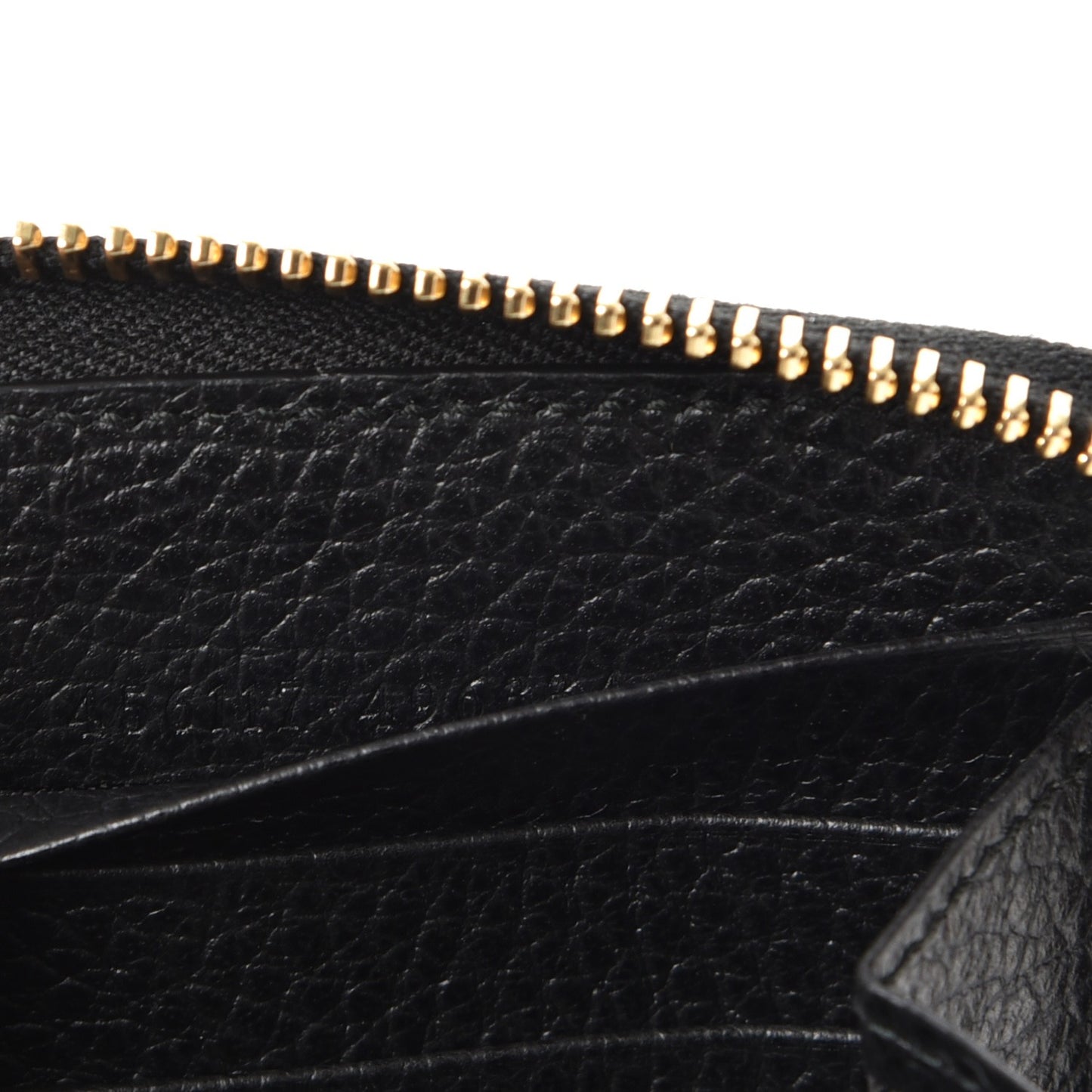 Dollar Calfskin GG Marmont Zip Around Wallet Black