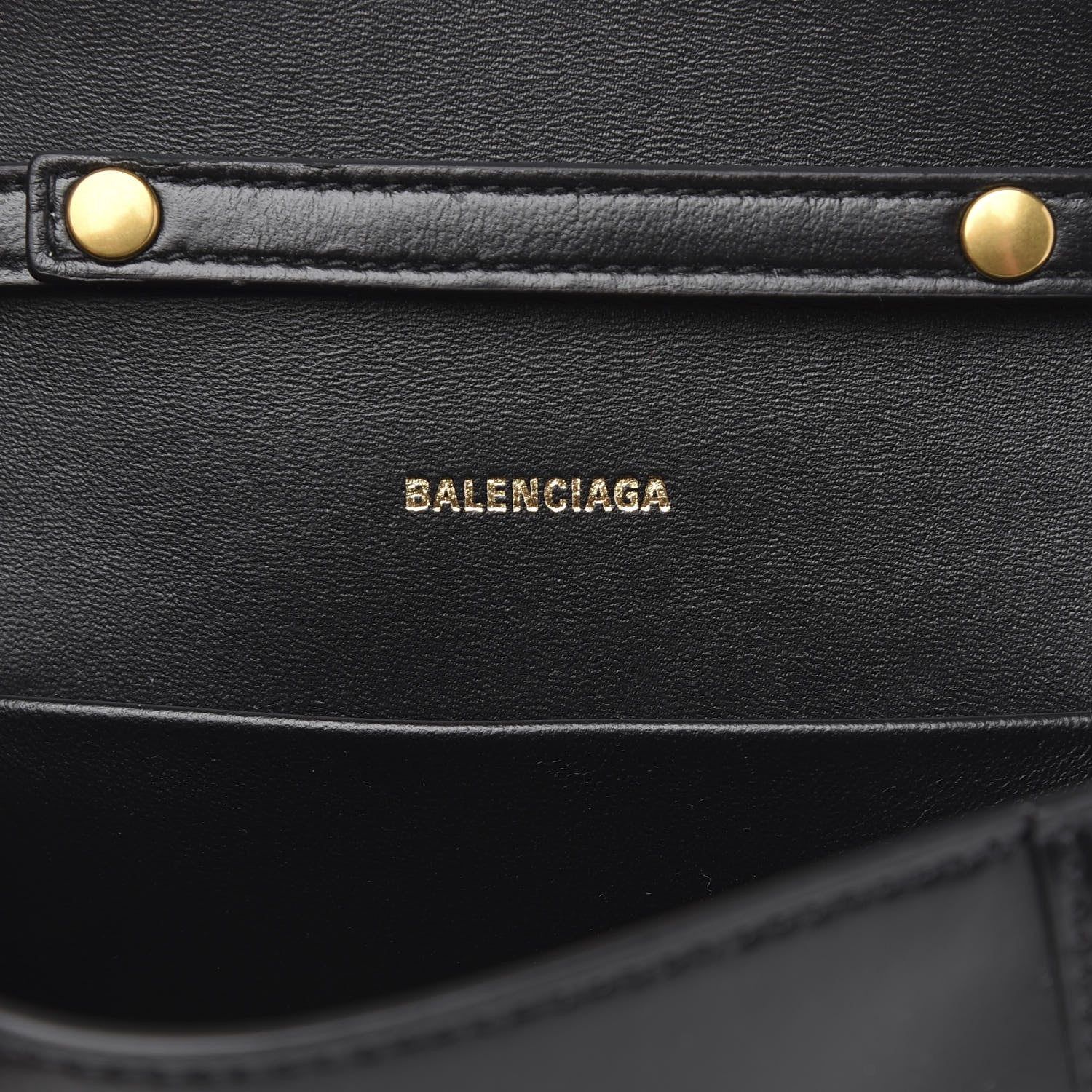 Balenciaga Shiny Box Calfskin Small Hourglass Evening Chain Bag Black 6 of 9