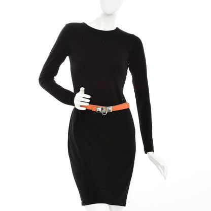 Hermes Togo Swift 24mm Sydney 90 Belt Orange Chocolate 2 of 8