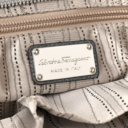Salvatore Ferragamo Grained Calfskin Large Sofia Convertible Tote Acciaio 6 of 11