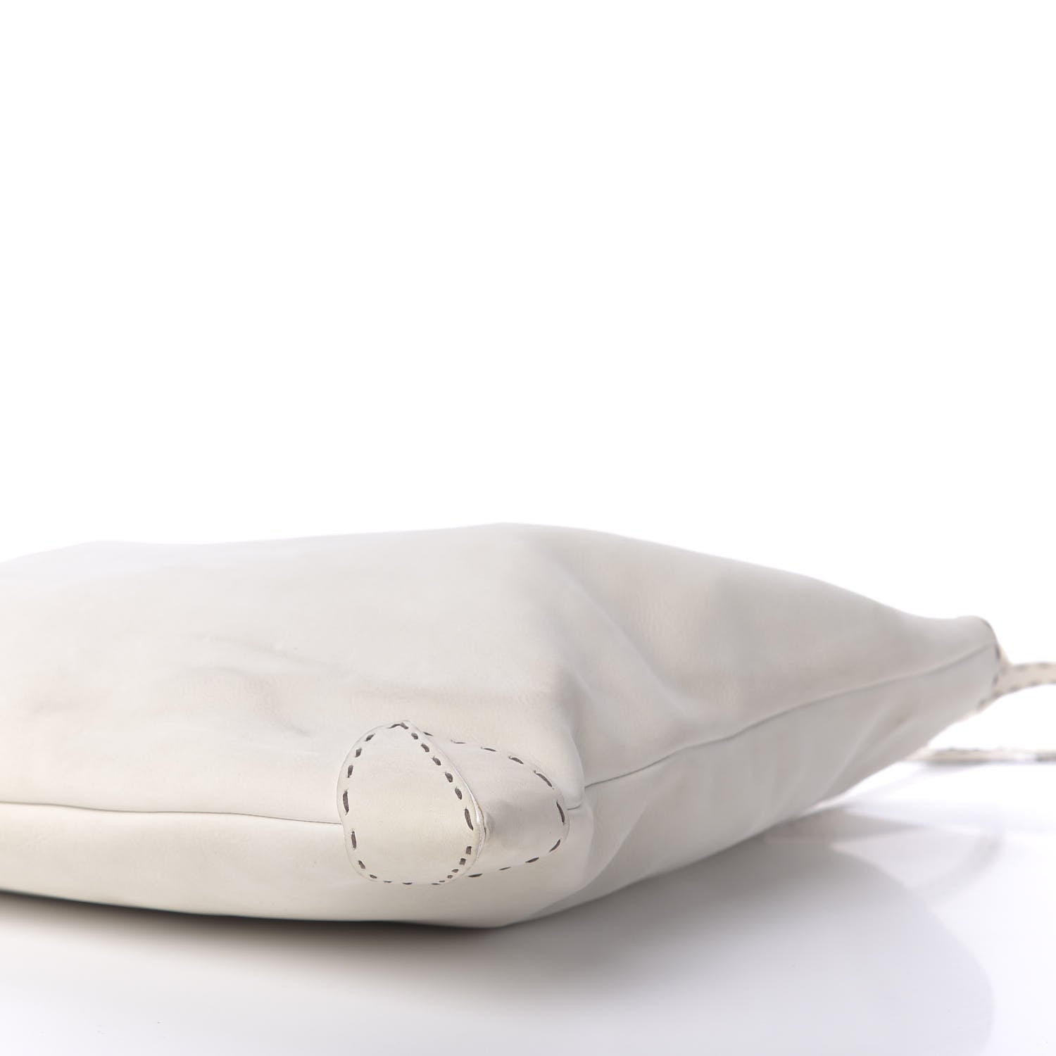 Fendi Calfskin Romano Selleria Tote White 7 of 14