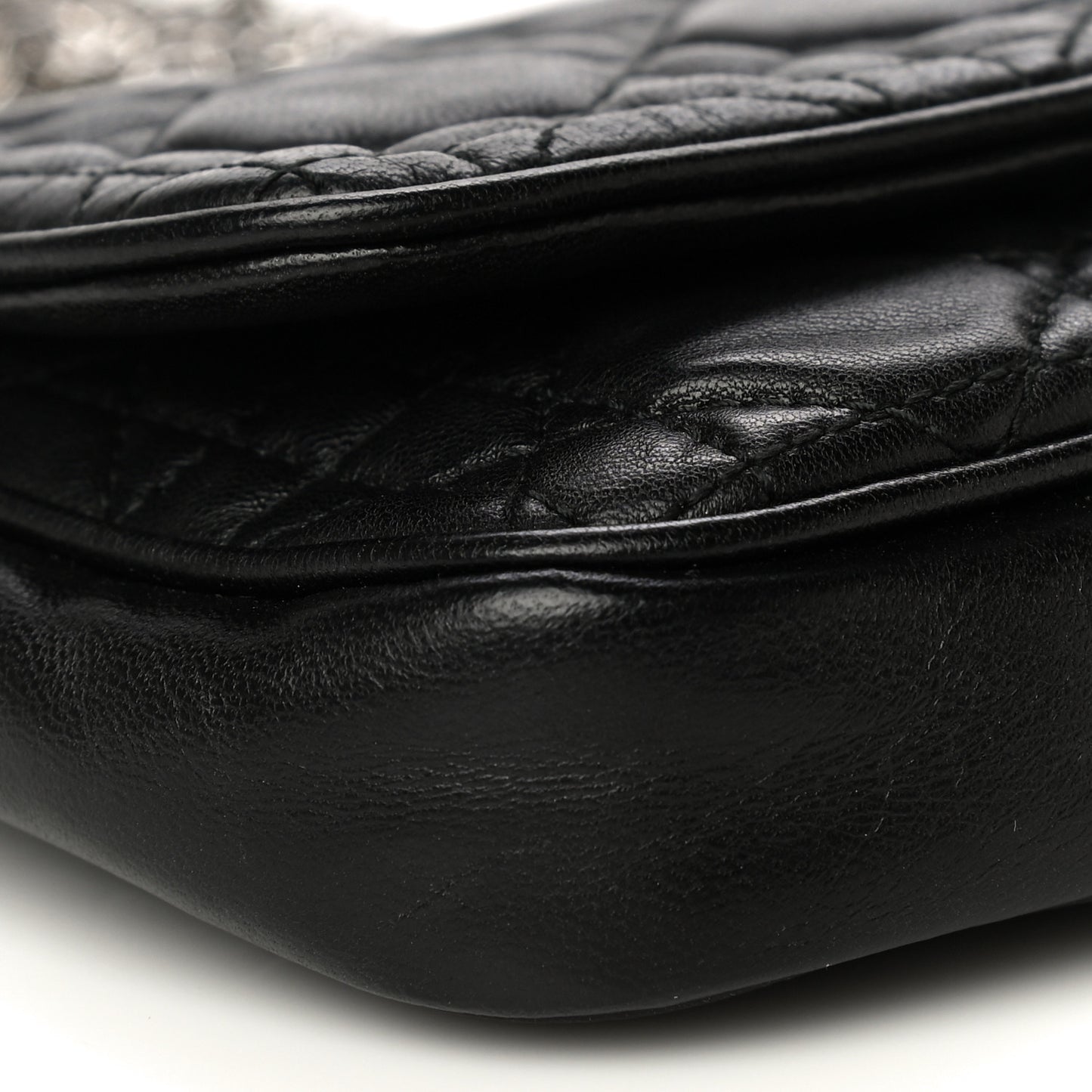 Lambskin Cannage Lady Dior Pochette Black