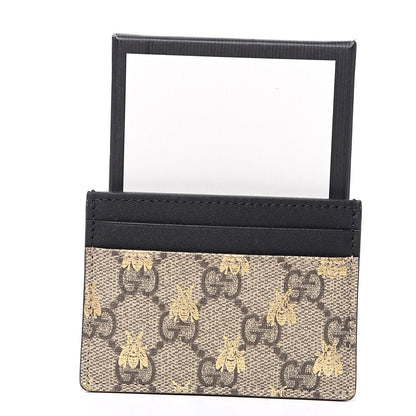 Gucci GG Supreme Monogram Bees Card Holder Black 6 of 6