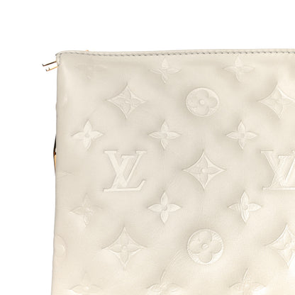 Louis Vuitton Lambskin Embossed Monogram Coussin PM Beige Cream 14 of 17