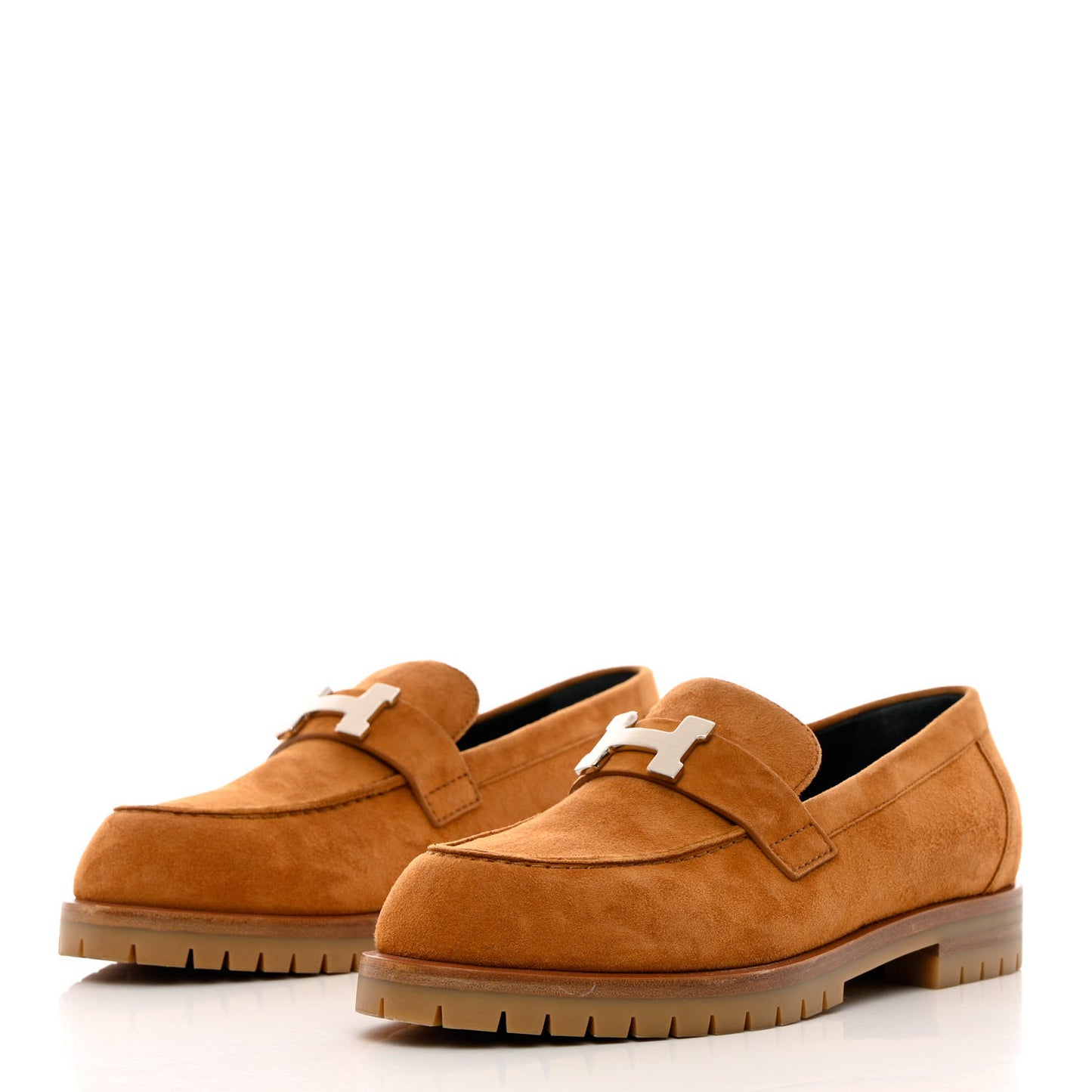 Suede Goatskin Faubourg Loafers 37.5 Naturel
