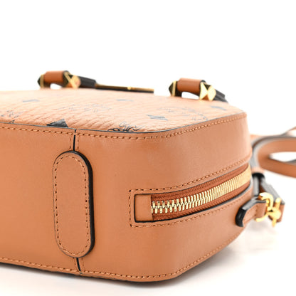 MCM Visetos Essential Small Disco Tote Cognac 9 of 9