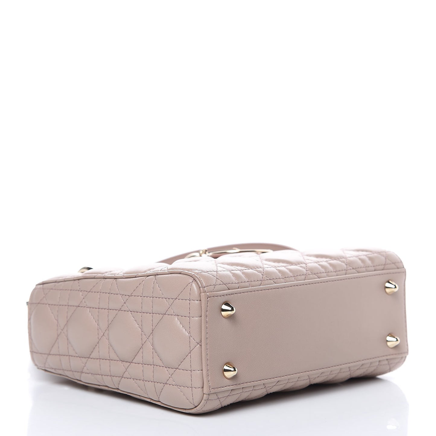 Lambskin Cannage Small Lucky Badges My Lady Dior Taupe