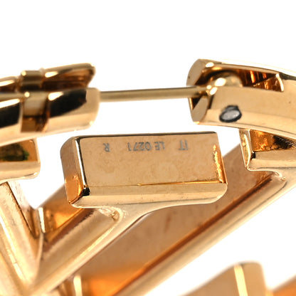 Louis Vuitton Metal Louise Hoop Earrings Gold 4 of 4