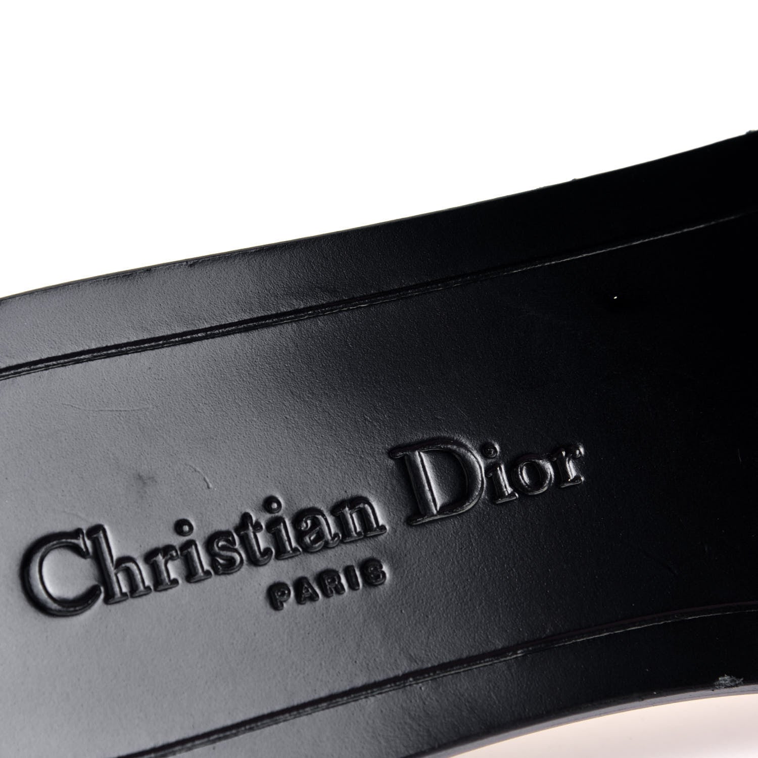 Christian Dior Embroidered Mirror Club Sandal 38 Black Silver 10 of 11