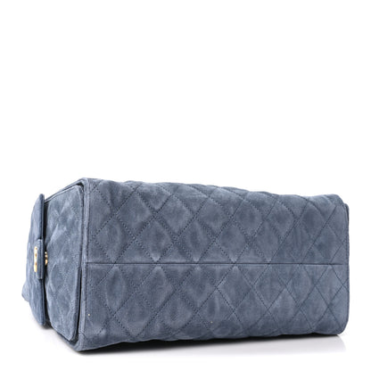 Chanel Suede Quilted Medium Chanel 25 Handbag Blue 5 of 12