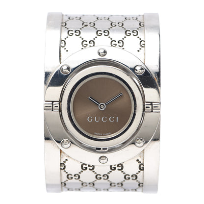 Gucci Stainless Steel 33mm Twirl Quartz Watch Brown 1 of 5