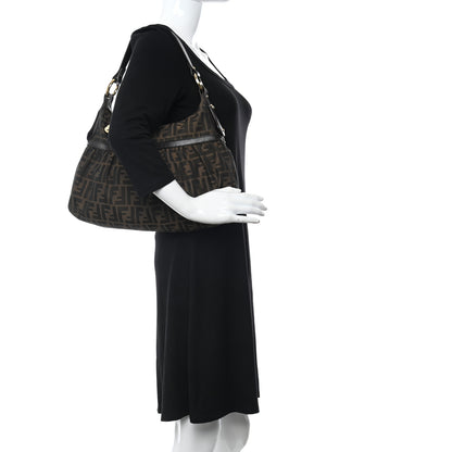 Fendi Zucca Cuoio Lucido Chef Hobo Tobacco Moro 2 of 8