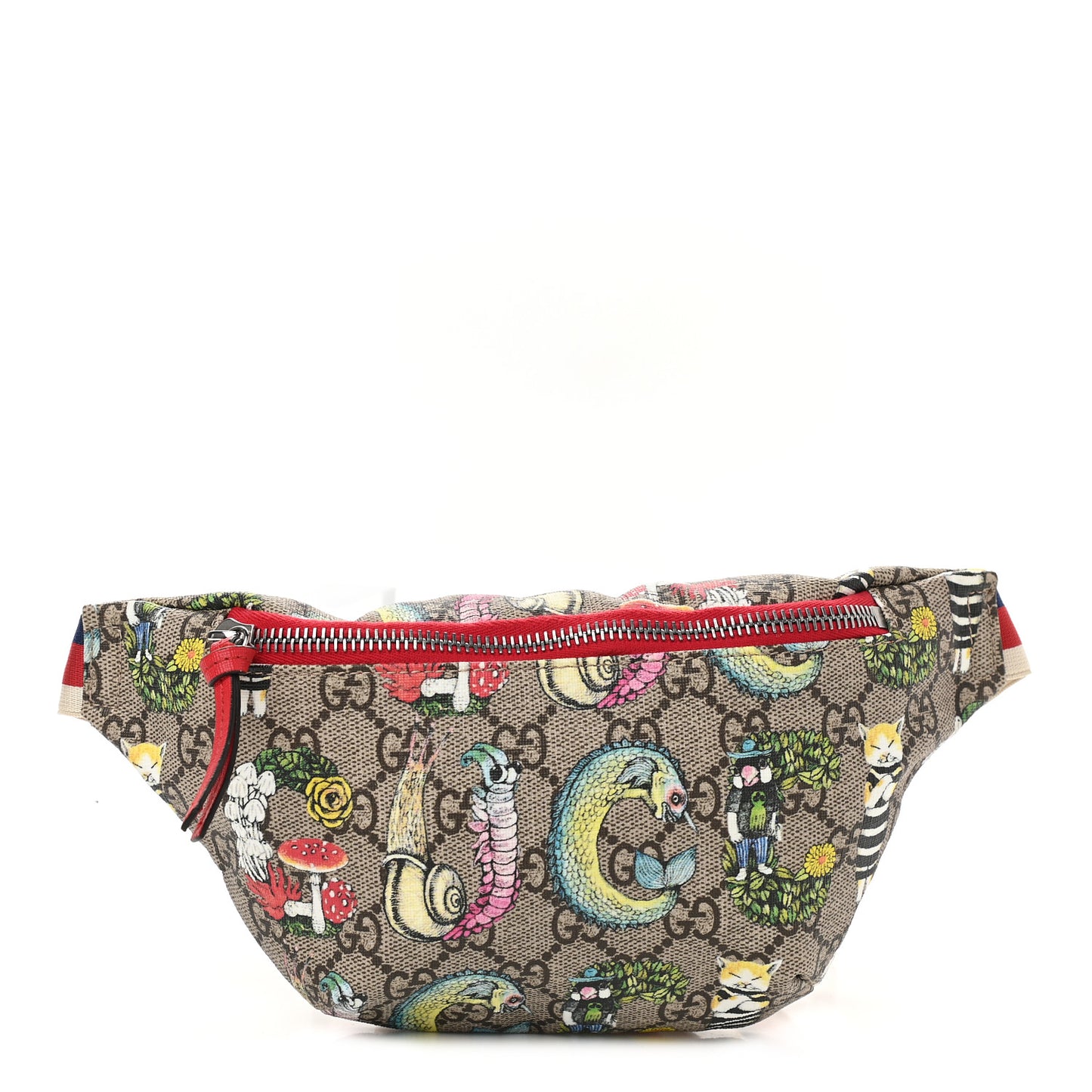 GG Supreme Monogram Childrens Bugs Print Belt Bag Multicolor