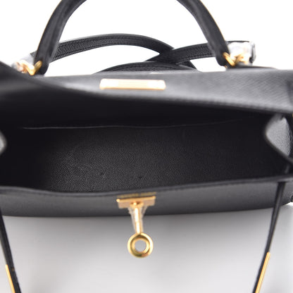 Hermes Epsom Mini Kelly Sellier 20 Black 5 of 9