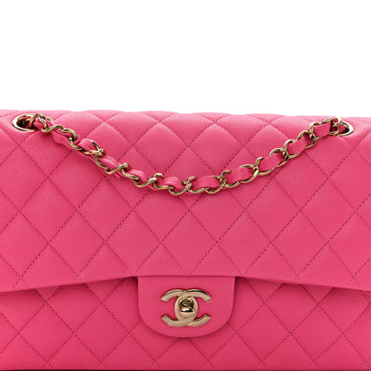 Chanel Caviar Quilted Medium Double Flap Pink 7 of 9