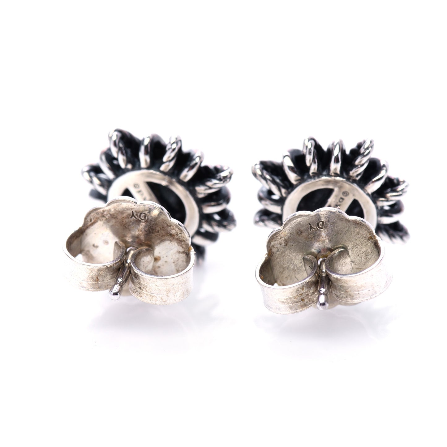 Sterling Silver Pearl Starburst Earrings