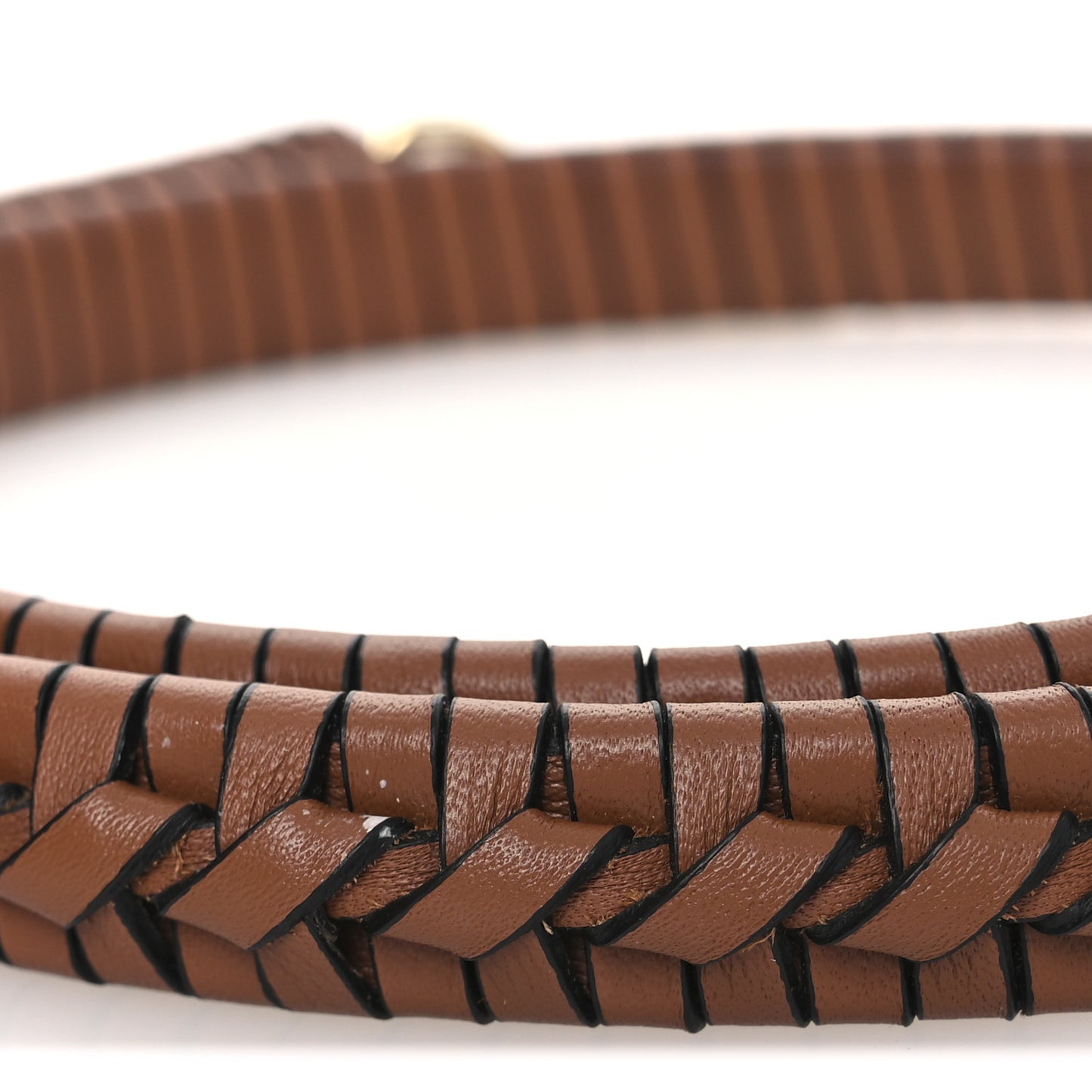 Calfskin Spiral Woven Strap Pecan