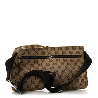 Gucci GG Monogram Double Pocket Belt Bag Dark Brown 3 of 14