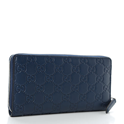 Gucci X MLB Guccissima Signature NY Yankees Embroidered Zip Around Wallet Royale Ivory 3 of 7