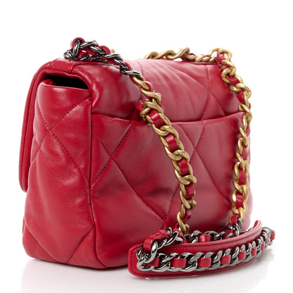 Chanel Goatskin Quilted Medium Chanel 19 Flap Red 3 of 11