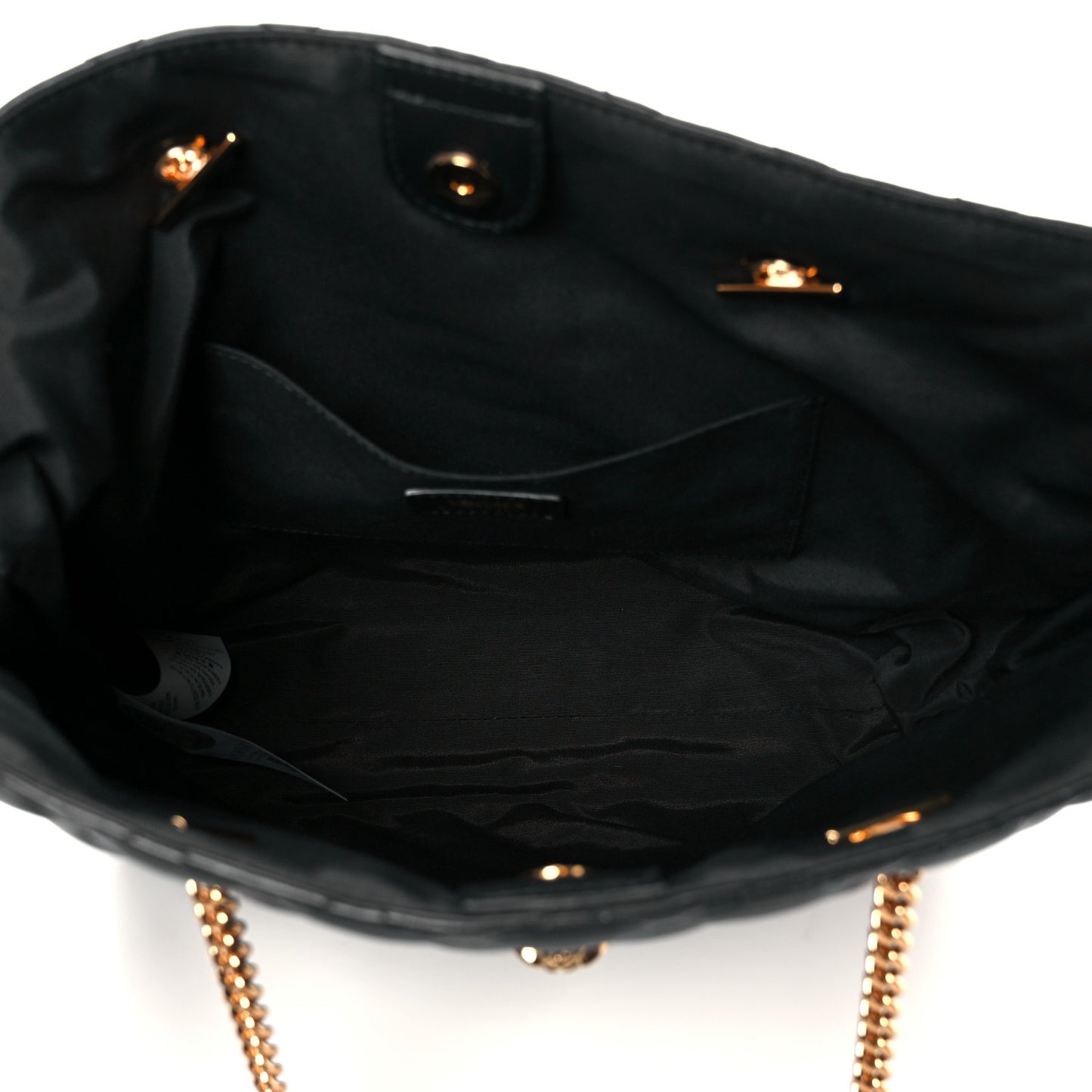 Nappa Quilted Medusa Chain Shoulder Bag Black