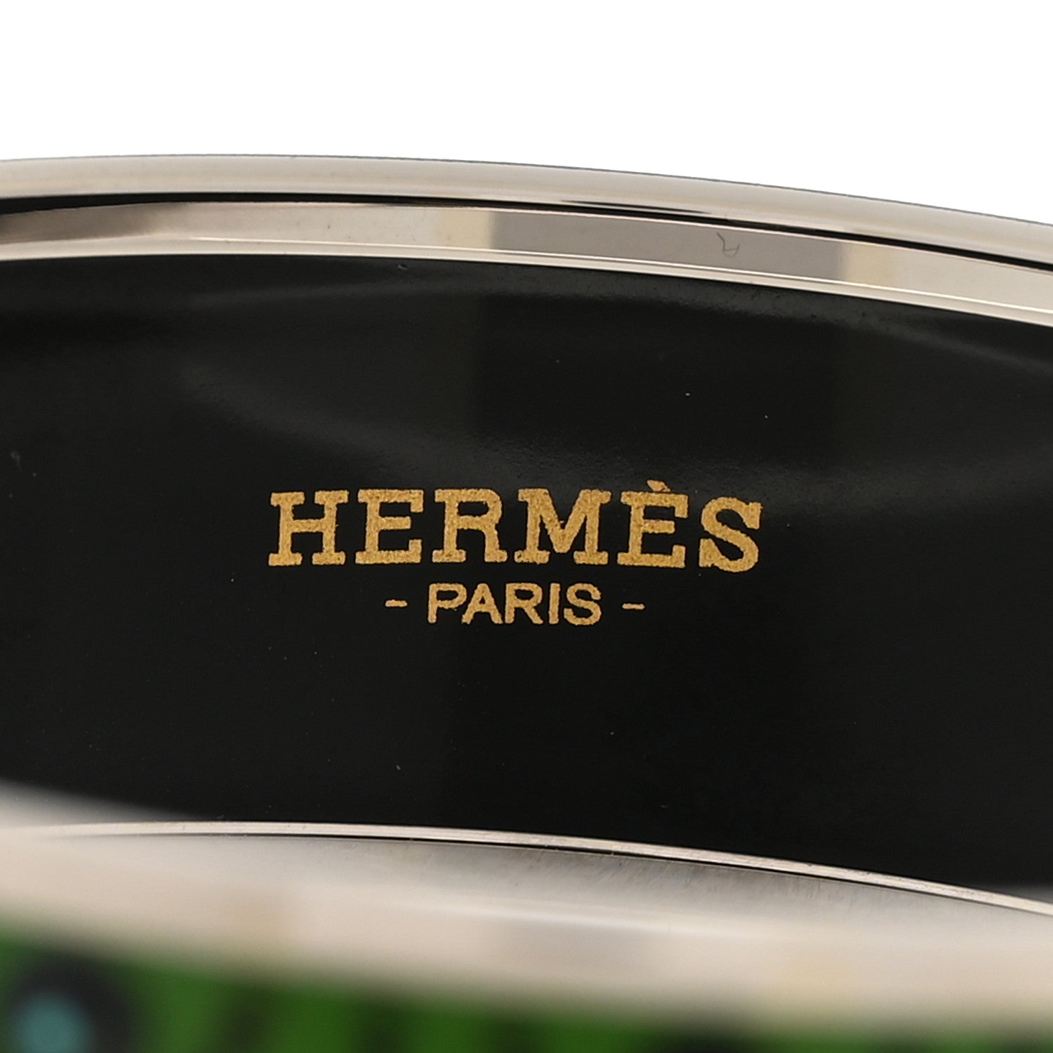 Hermes Enamel Printed Colliers de Chiens Wide Bracelet 65 4 of 6