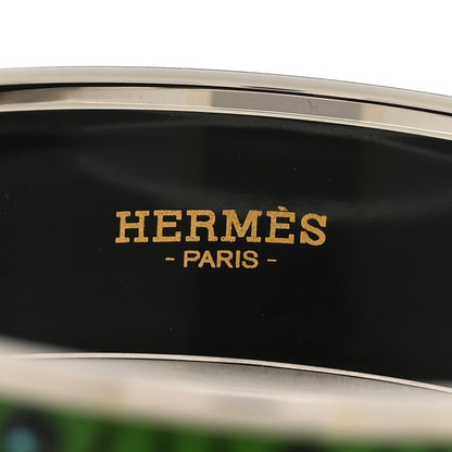 Hermes Enamel Printed Colliers de Chiens Wide Bracelet 65 4 of 6